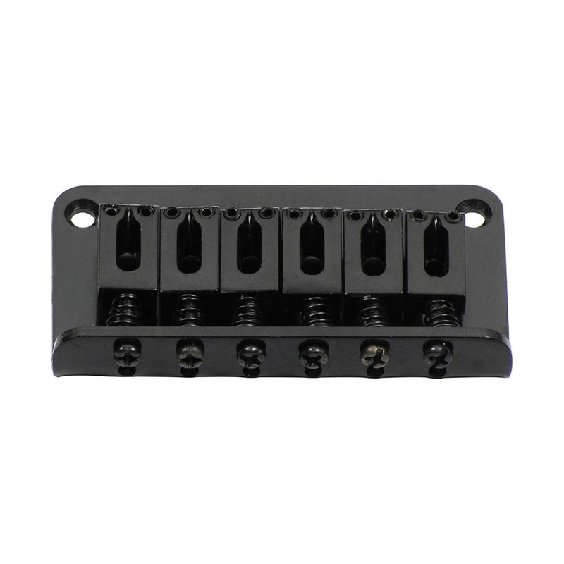 Micovay 78MM Metal Fixed Hardtail Saddle Bridge Top Load Guitar Tailpiece for 6 String Fender Strat Tele Electric Guitar,Black - Image 2